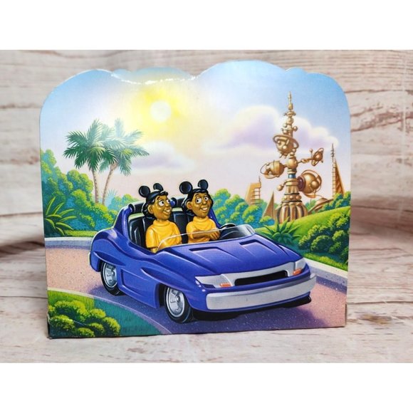 Vintage 2000 Autopia Cars Disneyland Chevron Toy Car - Pull Back Rolling Gift - Picture 14 of 14